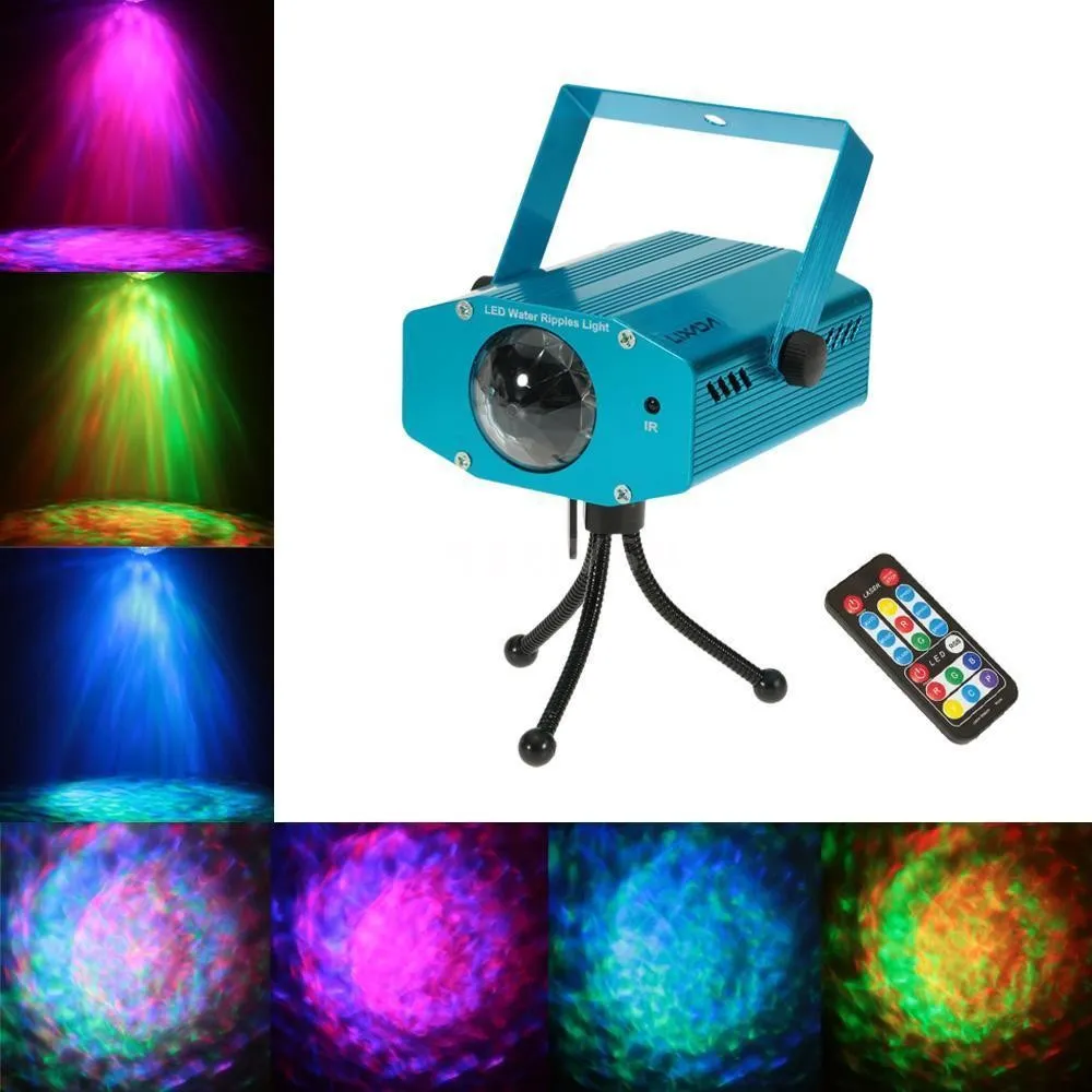 Lightme Projector Laser Outdoor 3W RGB LED Effects Water Ripple Club Stage Lights Party Dj Disco Lights Holiday Lamps