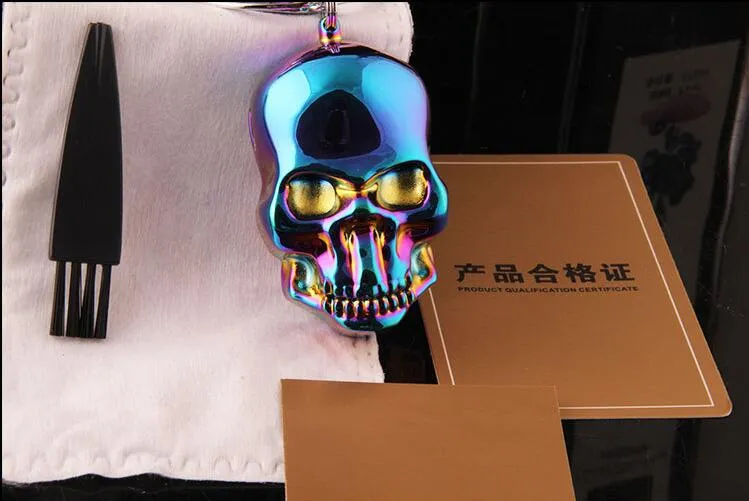 새로운 패션 충전식 windproof 라이터 빈티지 두개골 마스크 에코 - 친화적 인 USB 담배 라이터 소매 상자