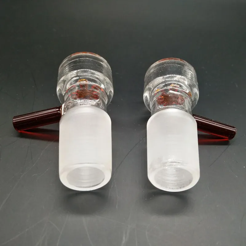 Ny stil glidglasskålar 14.4mm 18.8mm för glas bongs och askfångstglas rökskålfri frakt