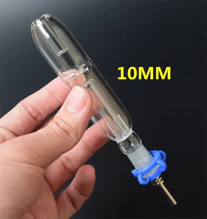 Mini kit tubi di vetro fumatori con 10mm 14mm 18mm Punta in titanio Chiodi al quarzo Oil Rig Concentrato Dab Straw Bong in vetro