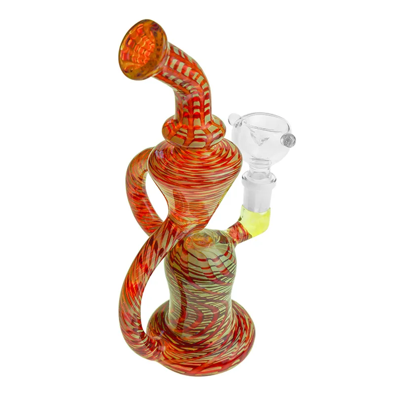 Nowy Classic Free Type Glass Bong Water Rury Propeller Perk Bong Platform Oil Obrotowy Cyclone Dabs Wax Tornado Monety Rurka wodna