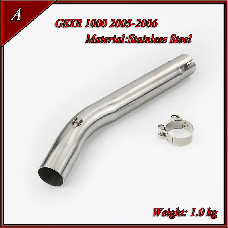 Paslanmaz Çelik orta egzoz borusu ortası GSXR 1000 2005-2006 GSXR 600 750 2006-2007 2008-2009 GSXR 2011-2015