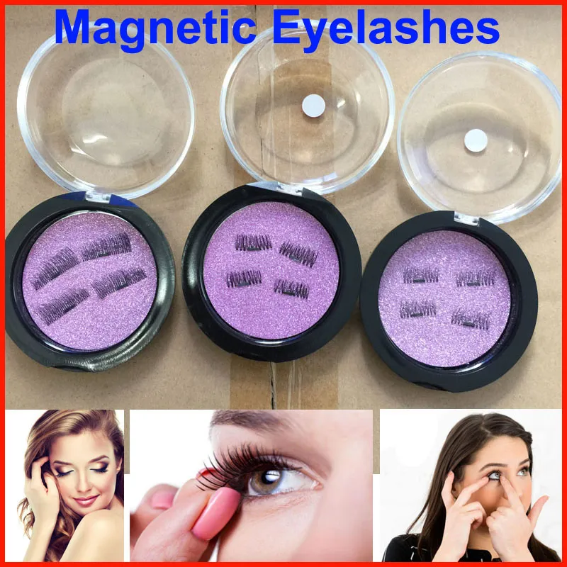 New Magnetic Eye Lashes 3D Mink Reusable False Magnete Eyelashes Estensione 3D Eyelash Extensions Eyelash con ciglia magnetiche Trucco DHL spedizione gratuita