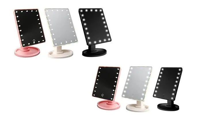 miroir de maquillage à écran tactile LED miroir de courtoisie professionnel avec 16 lumières LED comptoir réglable