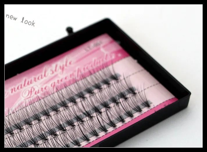 Wholesale high quality w shape super soft synhetic mink individual eyelashes extension 60 cluster/box free hsipping