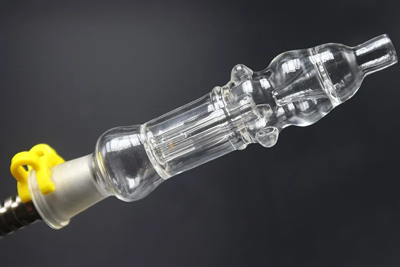 Pente de vidro PERCOLADOR Tubos de água com 10mm 14mm Titanium Prego Quartz Prego Plástico Clipe Dab Rigs Tubo de Água de vidro DHL Free
