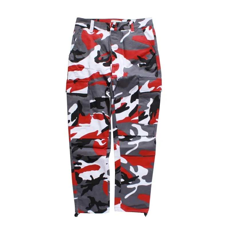 Camouflage Men`s Cargo Pants Full Length 2017 Spring Multy Camo Hip Hop Pants Men Women Streetwear Toursers Men 