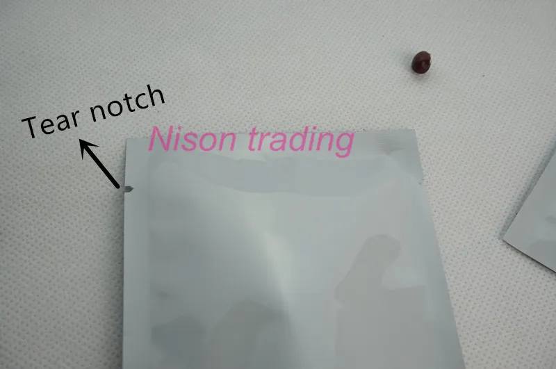 8*12cm white aluminium foil plain bag-dry food/fruit packing bags heat sealable, aluminized mylar vacuum peanut flat pouch