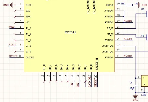CC2541 module board schematic zigbee module cc2541-zigbee sch Free Shipping