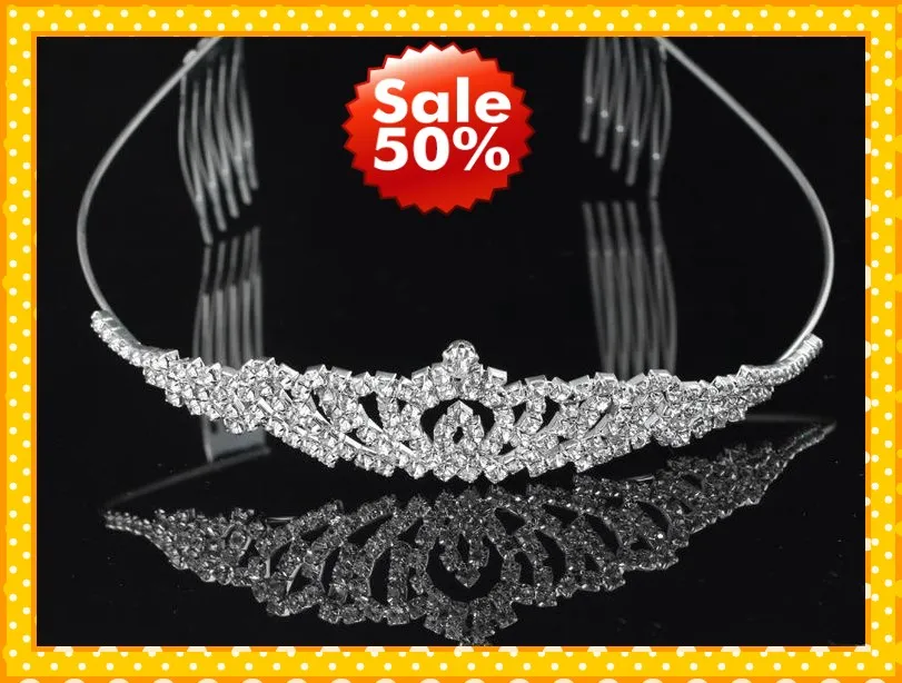 Fashion Headband Hairplips Crystali Biżuteria Bridal Hair Wedding Brides Romantyczny Tanie Rhinestone Nosić Piękne Dobre Sprzedam