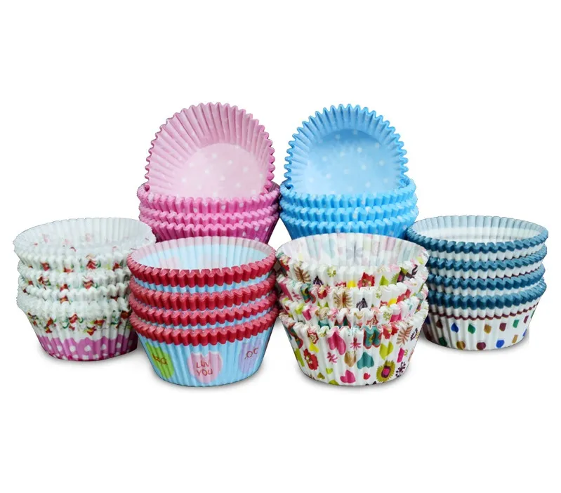 Mini Greaseproof paper holder Paper Cupcake Baking Cups Muffin Cake cups Baked chocolate cupcakes high-temperature baking cups 100 Pack