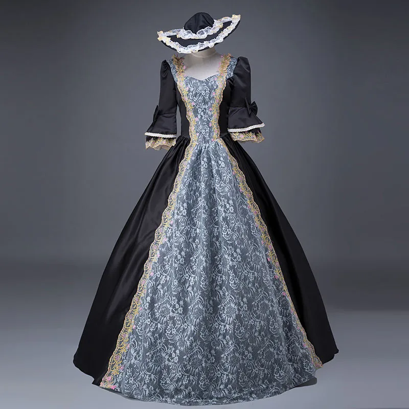 2016 weibliche Mode Vintage Southern Belle Kleid Bürgerkrieg Marie Antoinette Ballkleid Geburtstag Party Kostüm