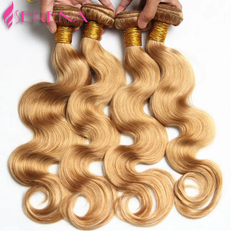 60% de réduction! Miel Blonde Extensions Péruvienne 10 