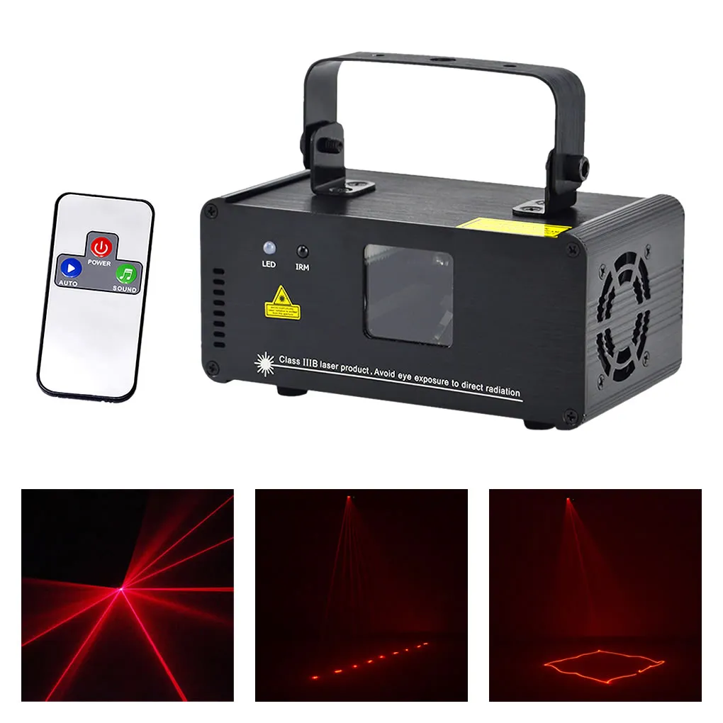 AUCD New IR Remote Pro Mini 8 CH DMX 512 Red Laser DPSS Stage Lighting Scanner DJ Party Disco Show Projector LED-lichten DM-R100