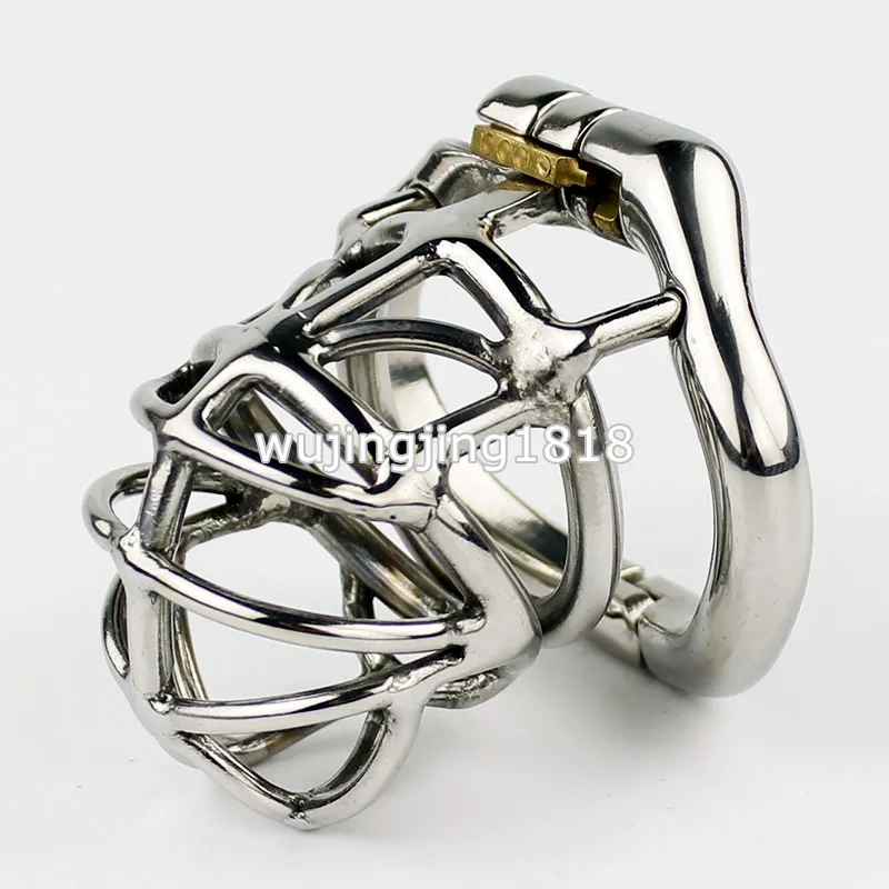 Adult toys Stainless Steel Chastity Cage Male Chastity Device With arc-shaped Cock Ring Sex Toys For Men Virginity lock