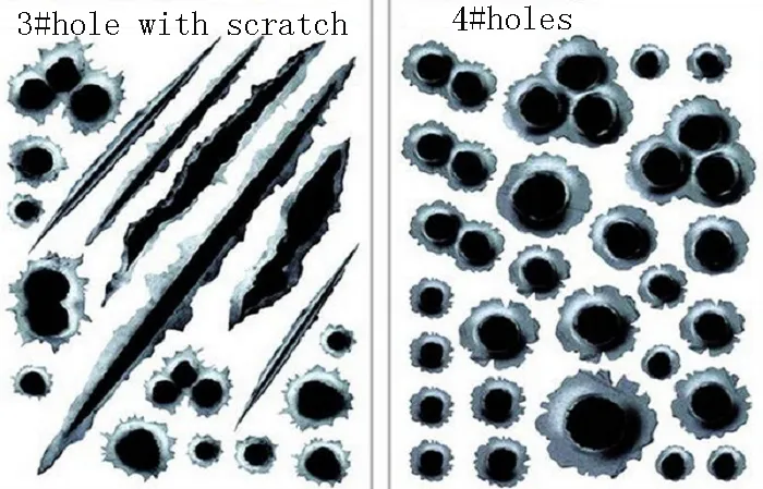 Naklejki samochodowe Kulka S Otwór nakłada Zarada do samochodu Body Light Brow Borowe drzwiowe drzwi zderzakowe okno