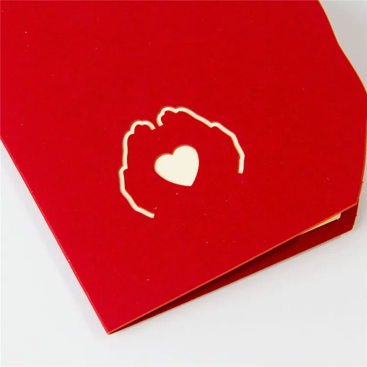 Handmade 3d всплывающие свадьбы любовь поздравительные открытки приглашение открытка на день Святого Валентина праздничные партии