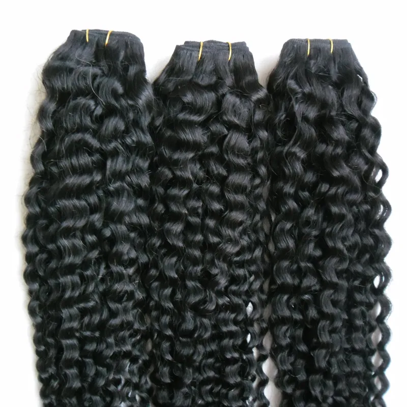 Capelli vergini ricci crespi brasiliani neri tessuto dei capelli umani 300g tissage fasci di estensioni dei capelli brasiliani vergini ricci crespi non trasformati 3 PZ