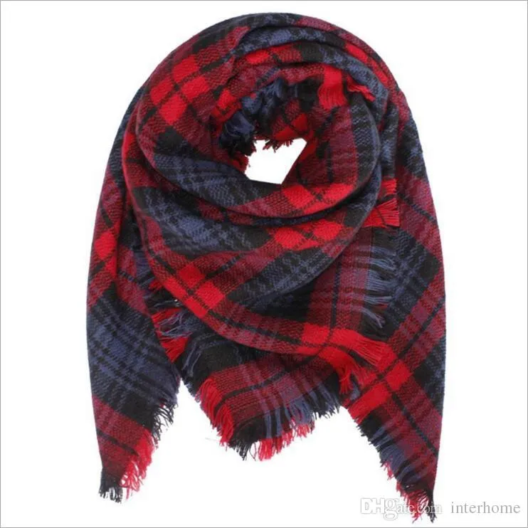 Kids Plaid Blanket Scarves Tartan Striped Tassels Scarf Fashion Warm Neckerchief Autumn Winter Baby Scarf Shawl Wholesale Accessories H151