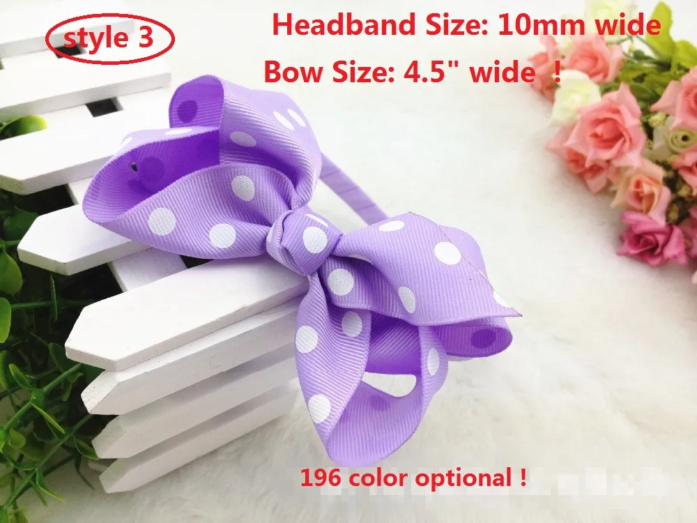 Ząbkowane Haugh Hoop Splot Pałąk 10mm Plastikowe Opaski z Bow Hair Hoop Moda Wstążka Hairband Girls Heatwear Akcesoria do włosów 20 sztuk