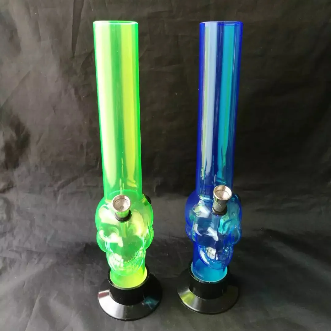 32cm high Mix-Colored Acrylic Bong Hookah Shisha Smoking Metal Pipe Glass Bong Bubblers Tocabbo Water Pipe, Colors Random Delivery