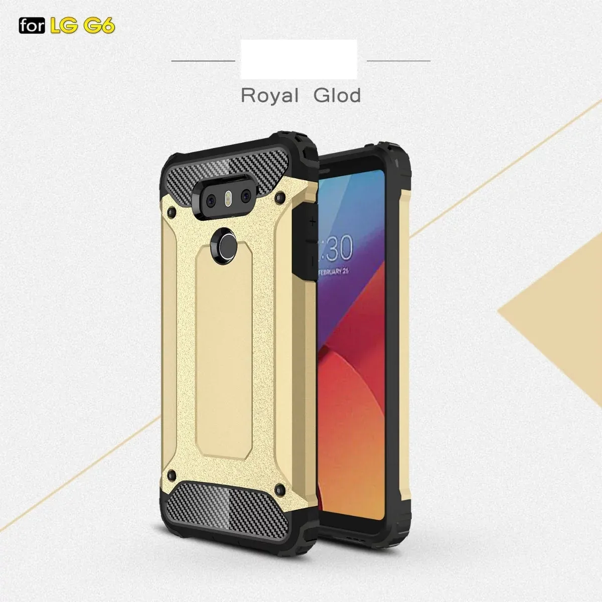 Armor Hybrid Defender Case TPU + PC صدمات حالة الغطاء ل LG G6 G5 Q6 Galaxy S7 Edge S7 Plus S6 Edge Plus 