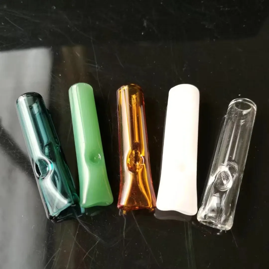 Multicolor Glass Munstycke Bongs Tillbehör Unika oljebrännare Glas Bongs rör Vattenrör Glasrör oljeriggar Rökning med dropper