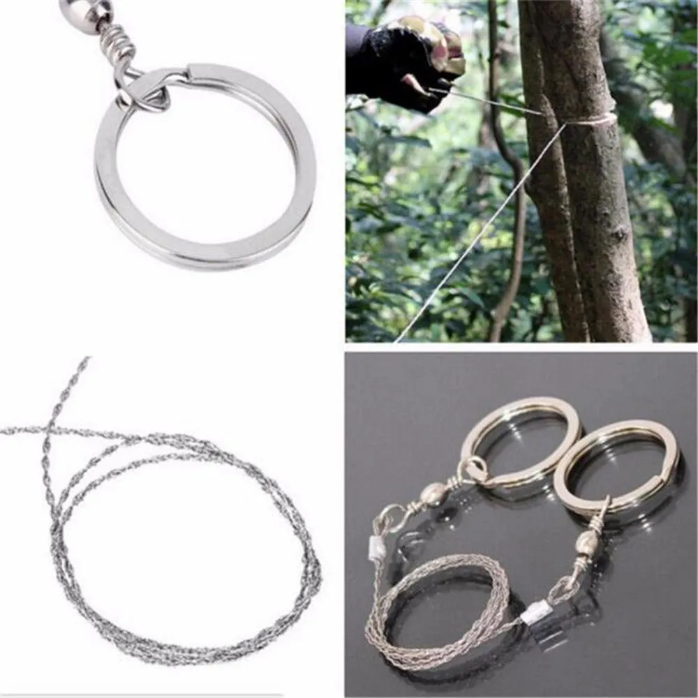 Steel Wire Saw Camping Hiking Portable Survival Line Trees Survive Military Army Tool Bushcraft Saw