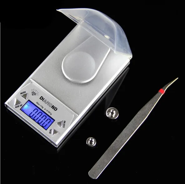 Schmuck Digitale Waage 10g 20g 50g * 0,001g Elektronische Tasche Diamant Pille Pulver Gewicht Balanca Skala