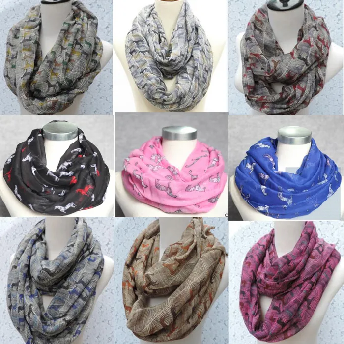 Fábrica venda direto cavalo animal impressão voile infinito lenço hipcampus zebra círculo círculo círculo scarf toalha mulheres redonda cachecol