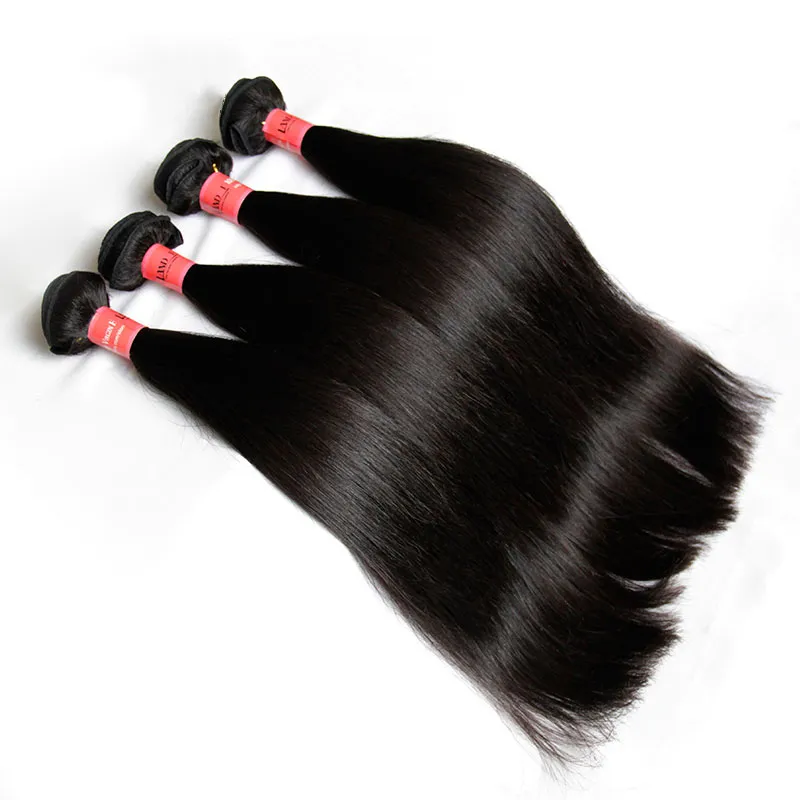 Onverwerkte 8a Braziliaanse Virgin Straight Haar Peruviaanse Maleisische Indiase Cambodjaanse Menselijk Haar Weave 3/4 / 5bundles Zachte Dikke DySable Extension