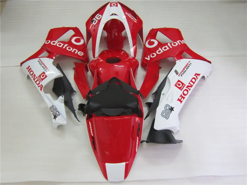 Injektionsgjutning Motorcykel Fairing Kit för Honda CBR600RR 05 06 Vit Röd Fairings Set CBR600RR 2005 2006 OT31
