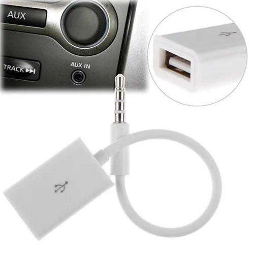 Jack 3.5 AUX AUDIO POGEL NAAR USB 2.0 Converter AUX KABEL CORD VOOR CAR MP3 SPEAKER U DISCE USB Flash Drive Accessoires 3.5mm 