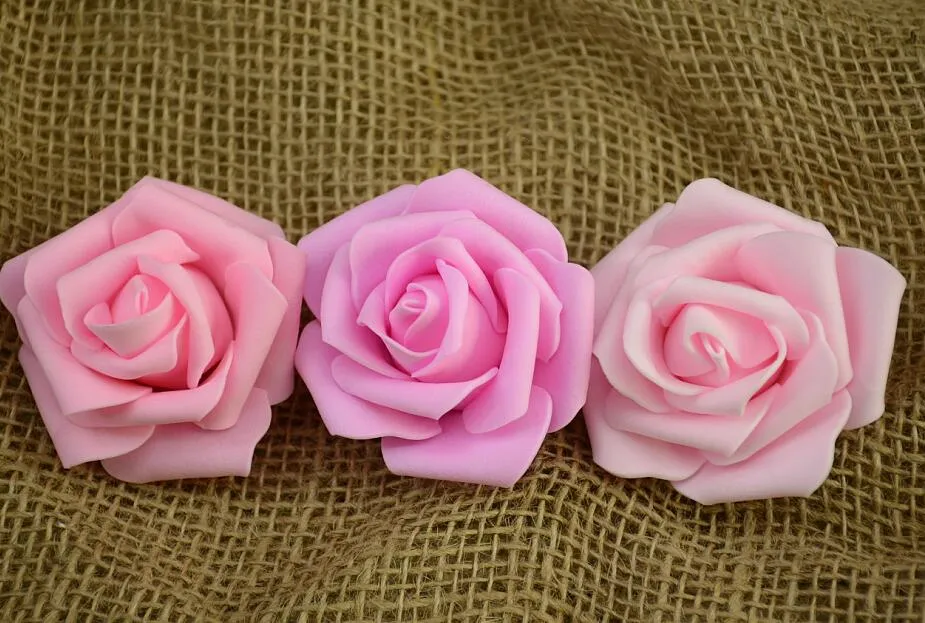 7cm Artificial Foam Roses Flowers For Home Wedding Decoration Scrapbooking PE Flower Heads Kissing Balls Multi Color G57