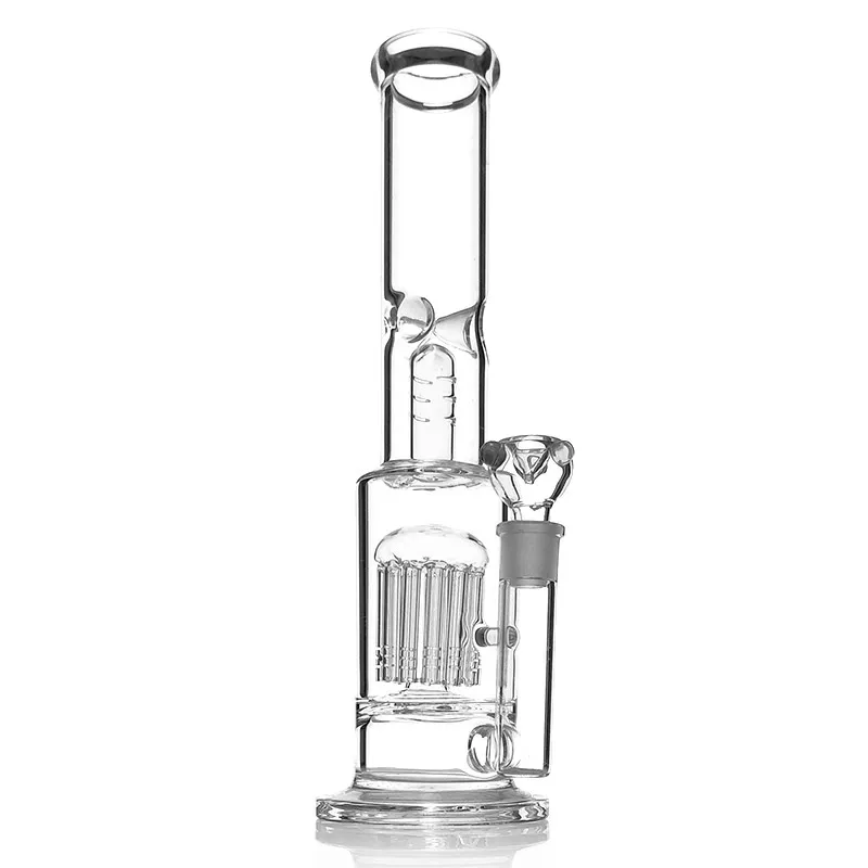 Factory price 18mm female joint 14 Inches giant Bong glass Water Pipe with extraction tube recycle percolator for Smoking 