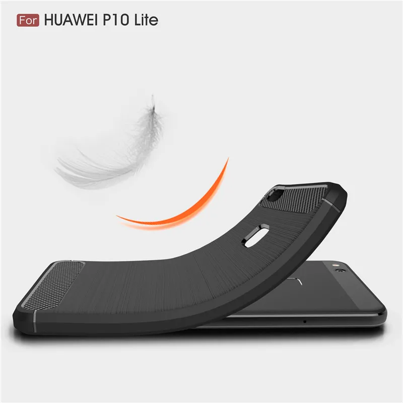 Carcasa para Huawei P10 Lite Funda de silicona suave cepillada cubierta de silicona suave funda para Huawei Nova Lite GR3 2017 Coque P 10