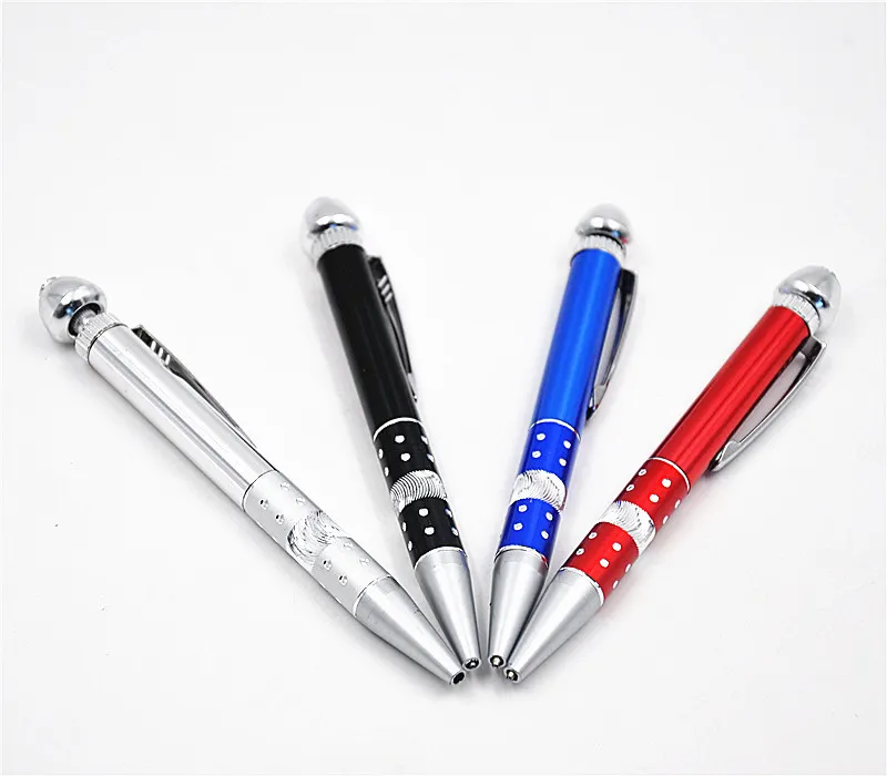 Creative Ball-Point Pen Pipe Metal Rökning Tobaksrör Multifunktion Alloy BallPen Pen Modell Hantverk Gåvor Rökrör Verktyg Tillbehör