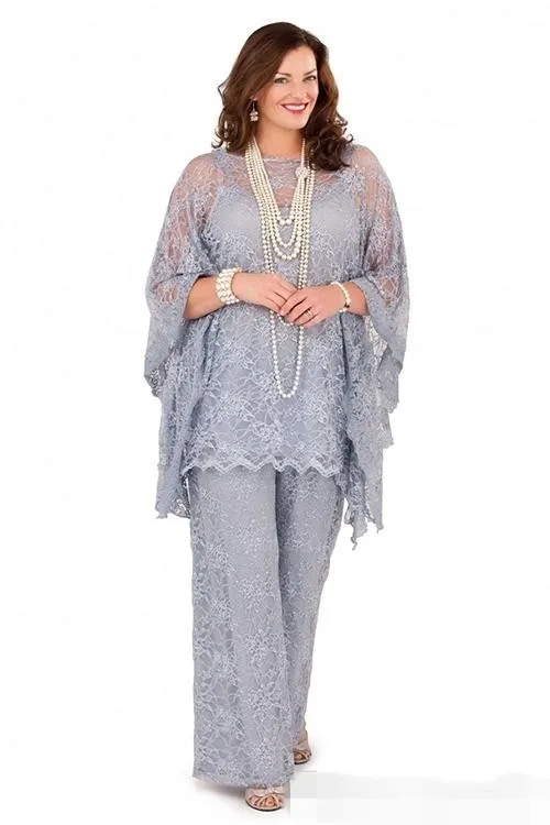 Silver pantsuit plus size on sale