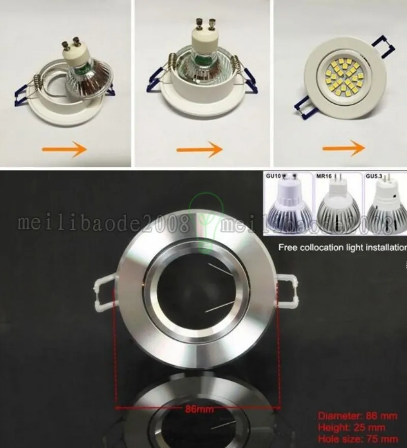 Круглые алюминиевые потолочные светильники могут использоваться со светодиодными лампами GU10, MR16, GU5.3, 3W 4W 5W 9W MYY