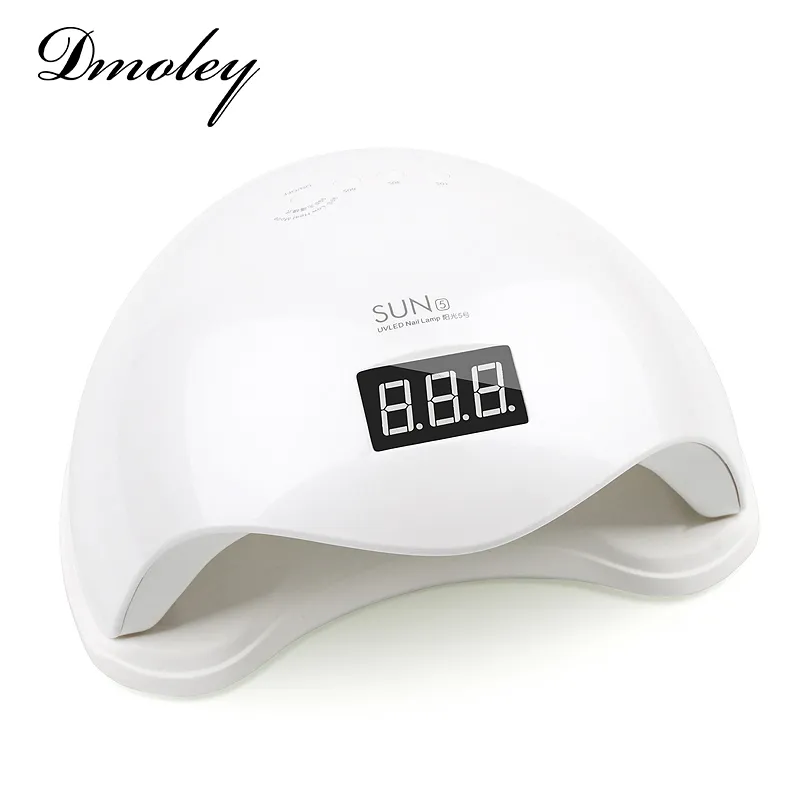 Wholesale- Dmoley 48W UV LED Lamp Nail Dryer SUN5 Nail Lamp With LCD Display Auto Sensor Manicure Machine for Curing UV Gel Polish 2 Mode