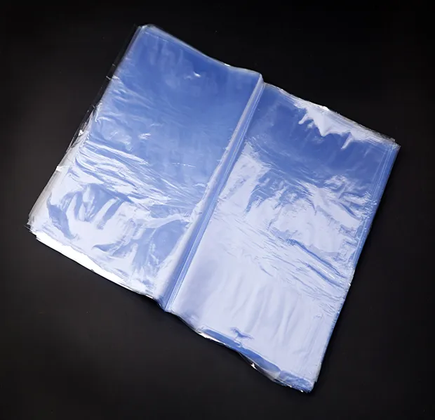 / PVC Heat Shrink Wrap Film Bag Membran Plast Förpackning Film Transparent Värmekrympbar Storage Bag påse