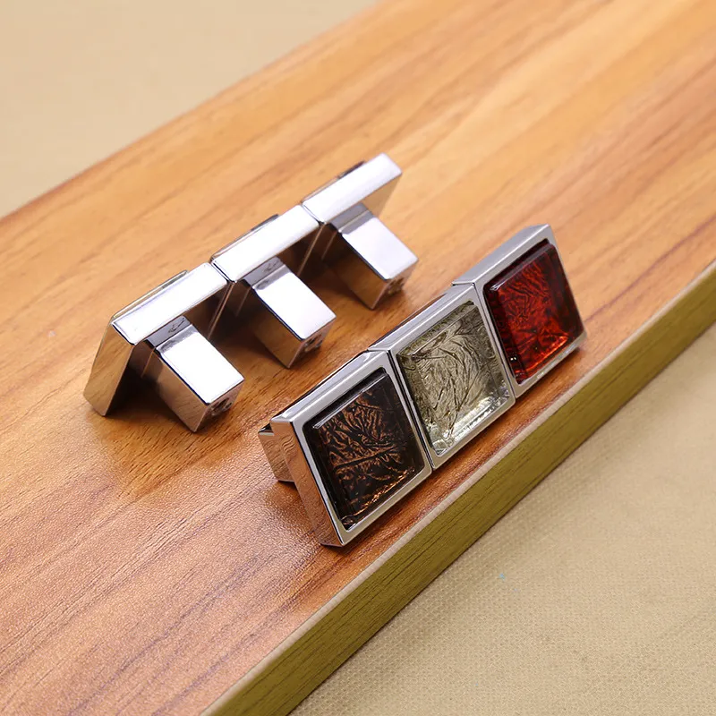 pomello quadrato in cristallo pomello cassetti maniglie pomelli cassetti tiranti porte hardware materiali da costruzione, alta qualità