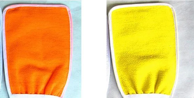 Douche Handdoek Magic Peeling Handschoen exfoliërende badhandschoen, gratis verzending 1000 stks / partij