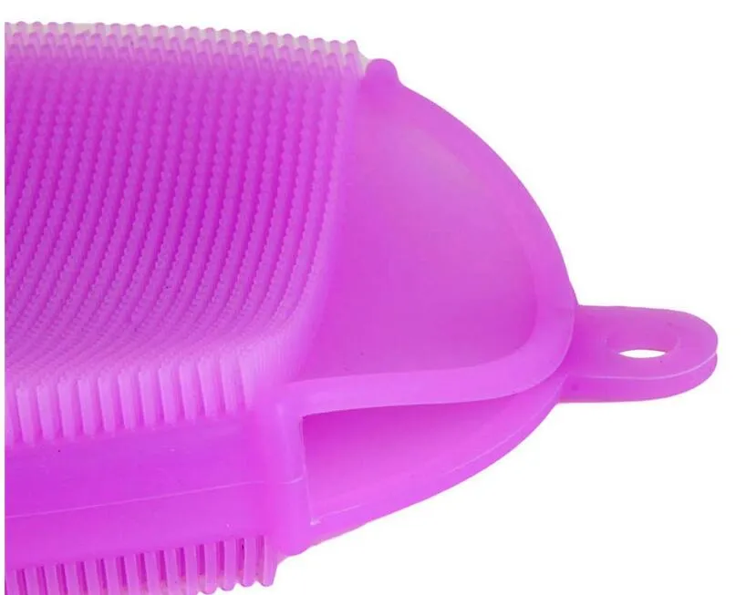 Bathroom Bath Brushes Washing Hair Massage glove Brush Comb Scalp wash Shower Body cleaning Scrub Skin BackSilicone balls