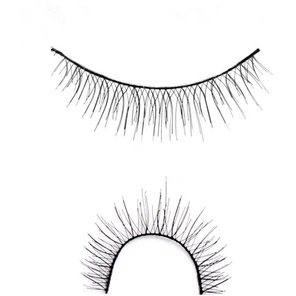 도매 - 60 쌍의 새로운 여성 레이디 로트 블랙 크로스 가짜 속눈썹 부드러운 긴 메이크업 눈 속눈썹 확장 도구