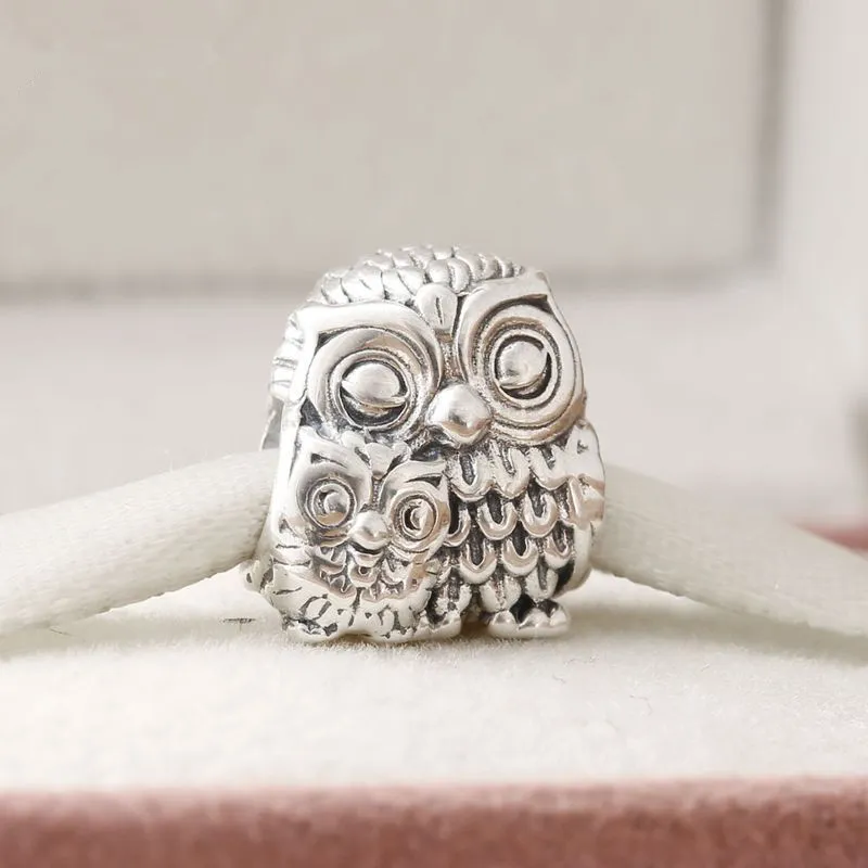 Memnon Jewelry 2016 Autumn New Charming Owl Family Charm Fit Armets DIY 925 Sterling Silver Animal Pärlor för smycken Making Be3996586617