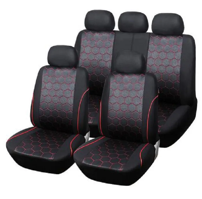 9pcs/set Car Seat Cover sets Universal Fit detachable headrests only 5 seat SUV sedans front/back seat elastic breathable fashion