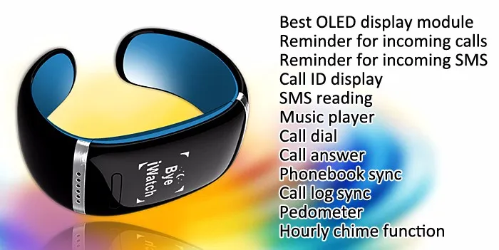 Smart Wristband L12s OLED Bluetooth armband armbandsur Smartband Anti Lost Reminder Pedometer Smart Ring för iOS Android-telefon