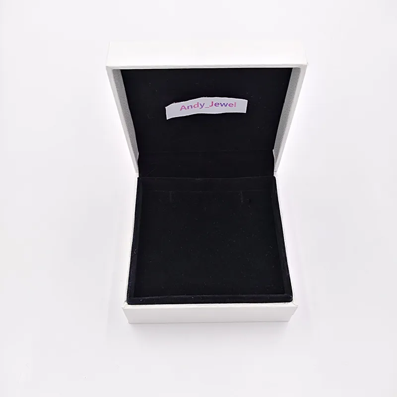 Embalaje de caja de papel auténtico para Pandora Style Jewelry Charms Beads Bracelets Bangles Packaging Display Paquetes de regalo