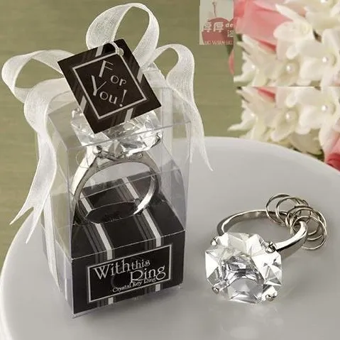 Großhandel - 10 stücke Mode Faux Diamant Kristall Serviette Ring Schlüsselanhänger Hochzeit Abendessen Tisch Papier Tuch Serviette Ring Halter Weiß